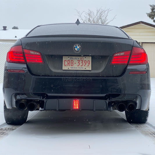 BMW 5 SERIES F10 REAR BUMPER DIFFUSER WITH LED BRAKE LIGHT