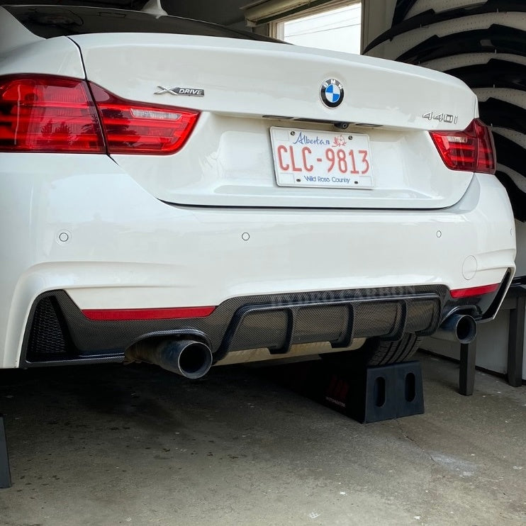 BMW 4 SERIES F36 F33 F32 CARBON FIBER REAR BUMPER DIFFUSER