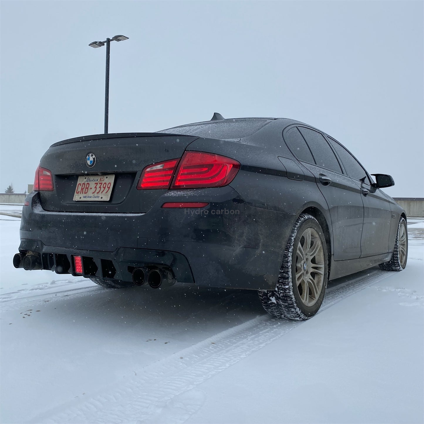 BMW 5 SERIES F10 REAR BUMPER DIFFUSER WITH LED BRAKE LIGHT