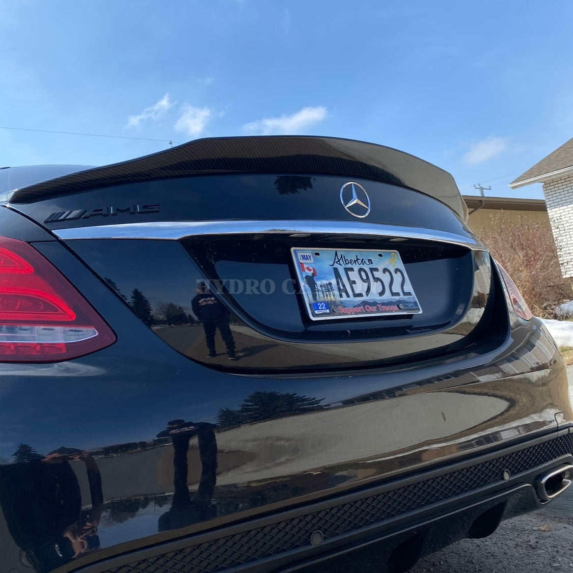 MERCEDES W205 C63 C CLASS CARBON FIBER PSM STYLE SPOILER