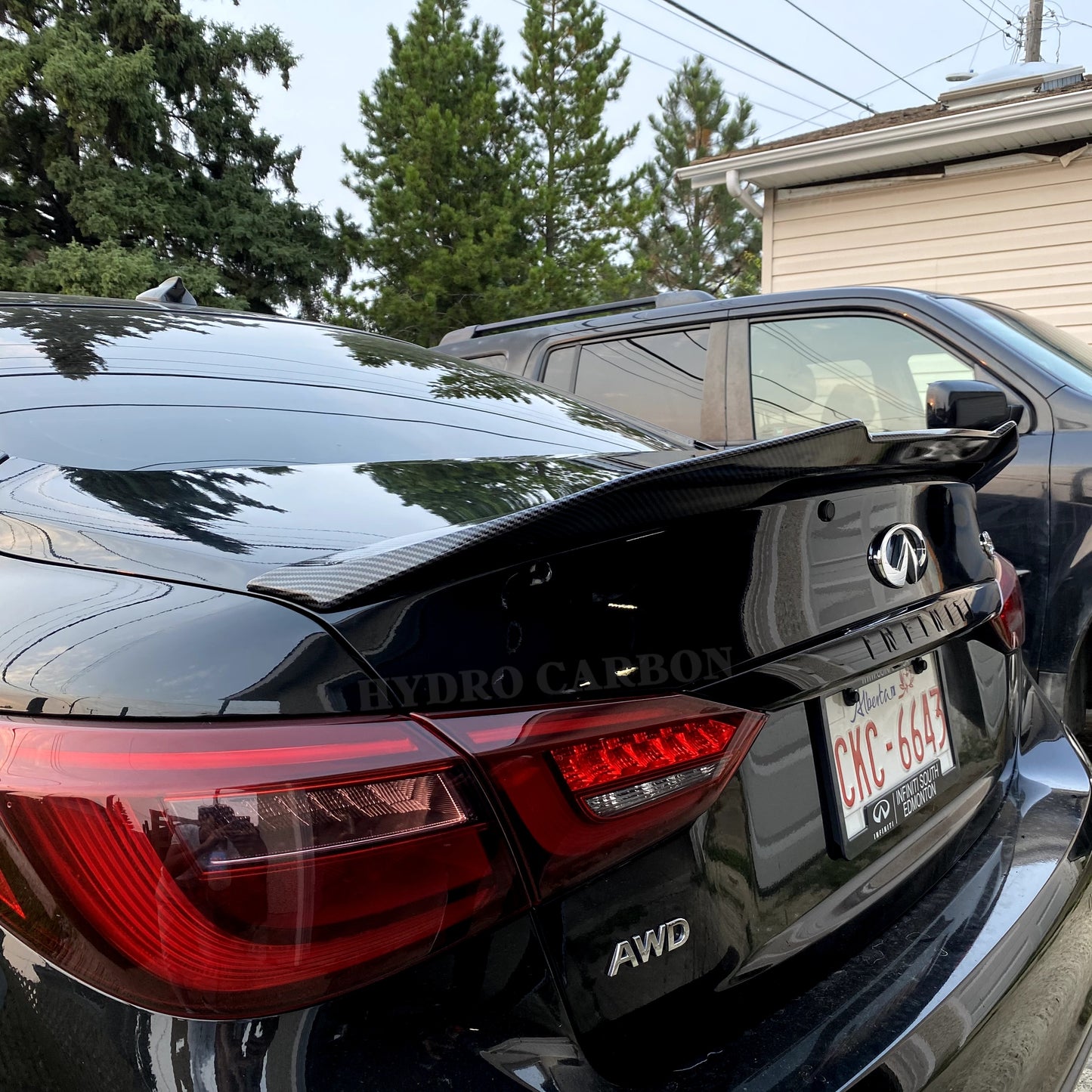 INFINITI Q50 CARBON FIBER HIGH KICK PSM STYLE TRUNK SPOILER