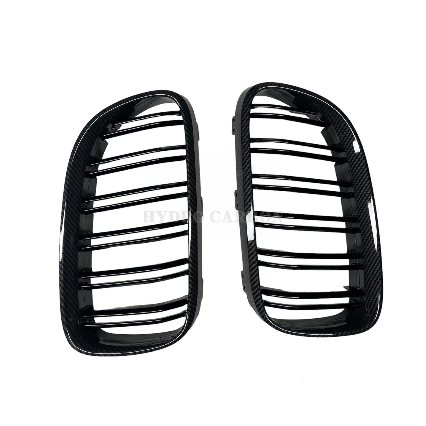 BMW 3 SERIES COUPE E92 CARBON FIBER DOUBLE SLATS FRONT GRILLS