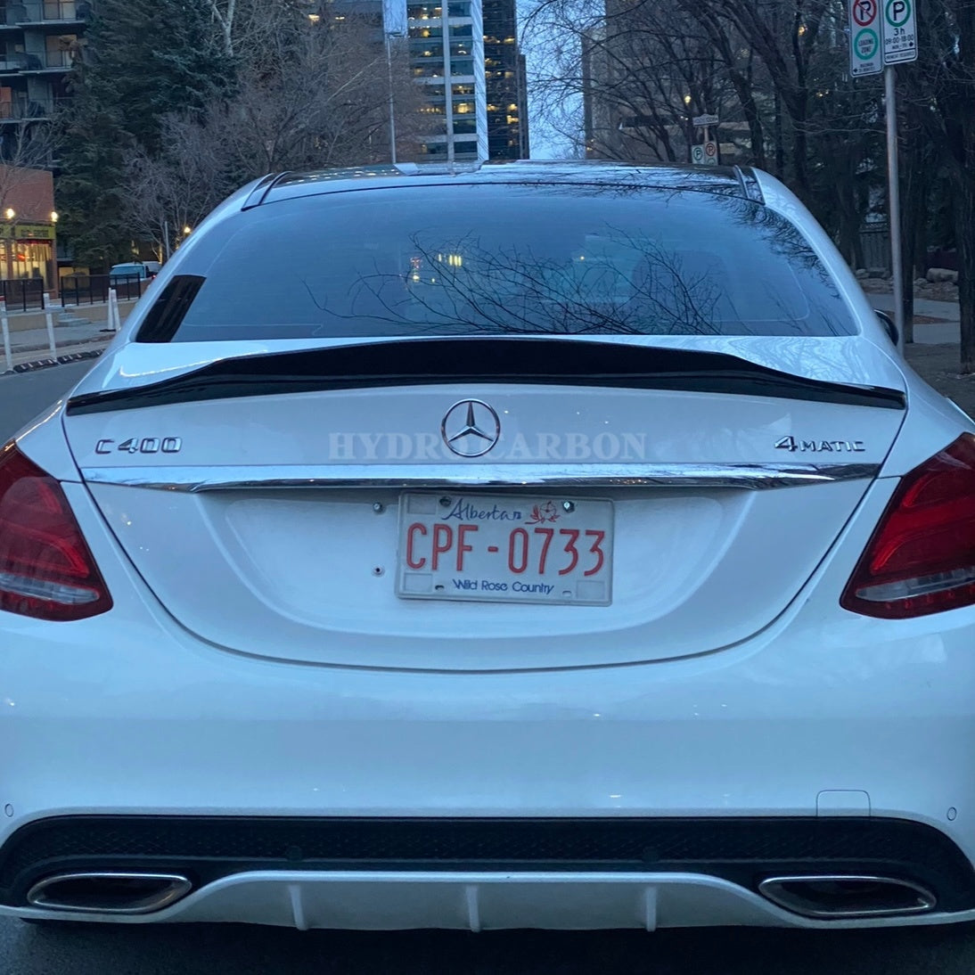 MERCEDES W205 C63 C CLASS CARBON FIBER PSM STYLE SPOILER