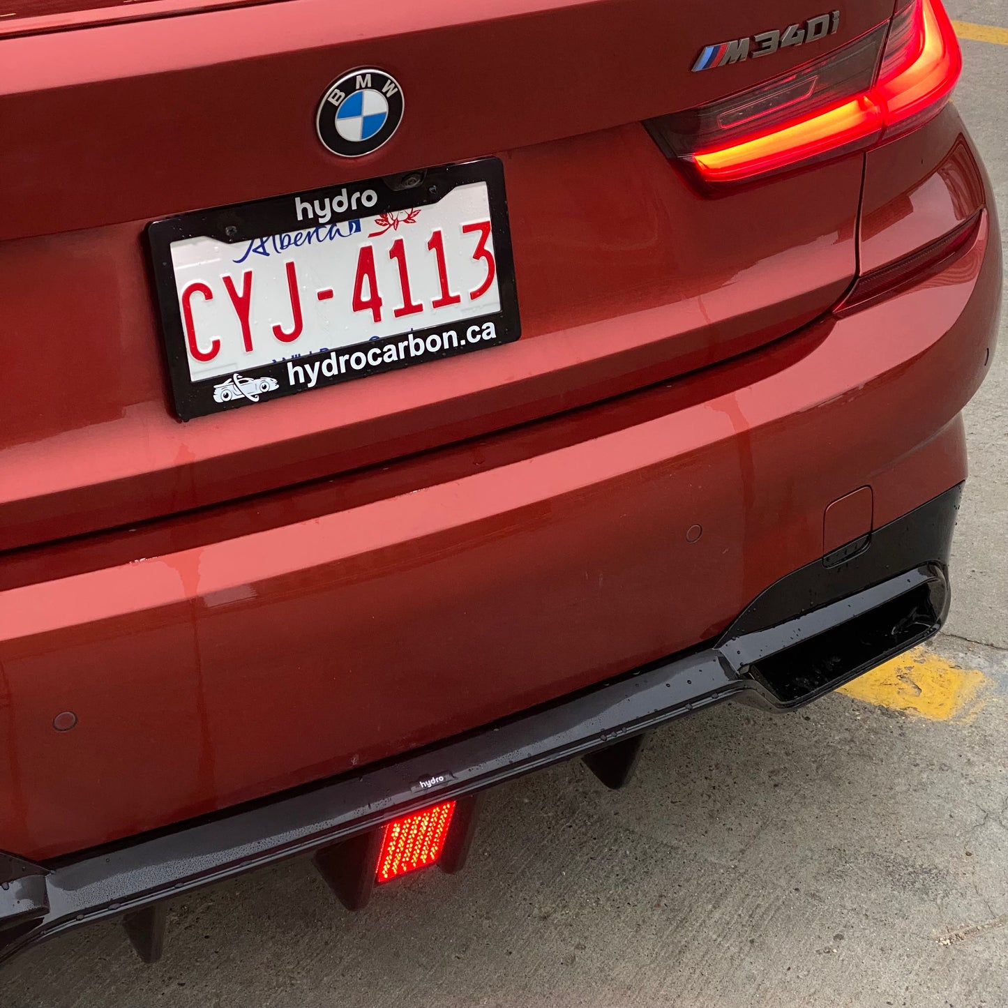BMW 3 Series G20 Pre-LCI F1 Rear Diffuser with LED Brake Light