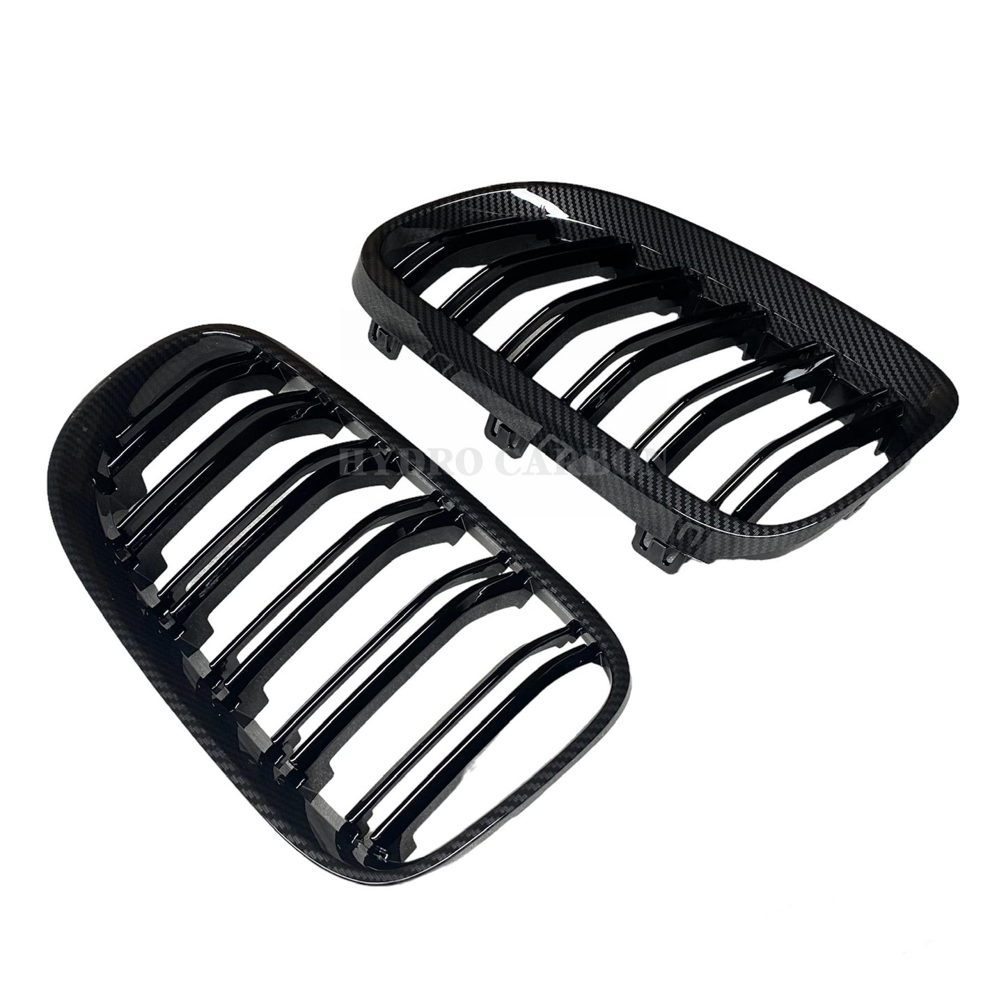 BMW 3 SERIES COUPE E92 CARBON FIBER DOUBLE SLATS FRONT GRILLS