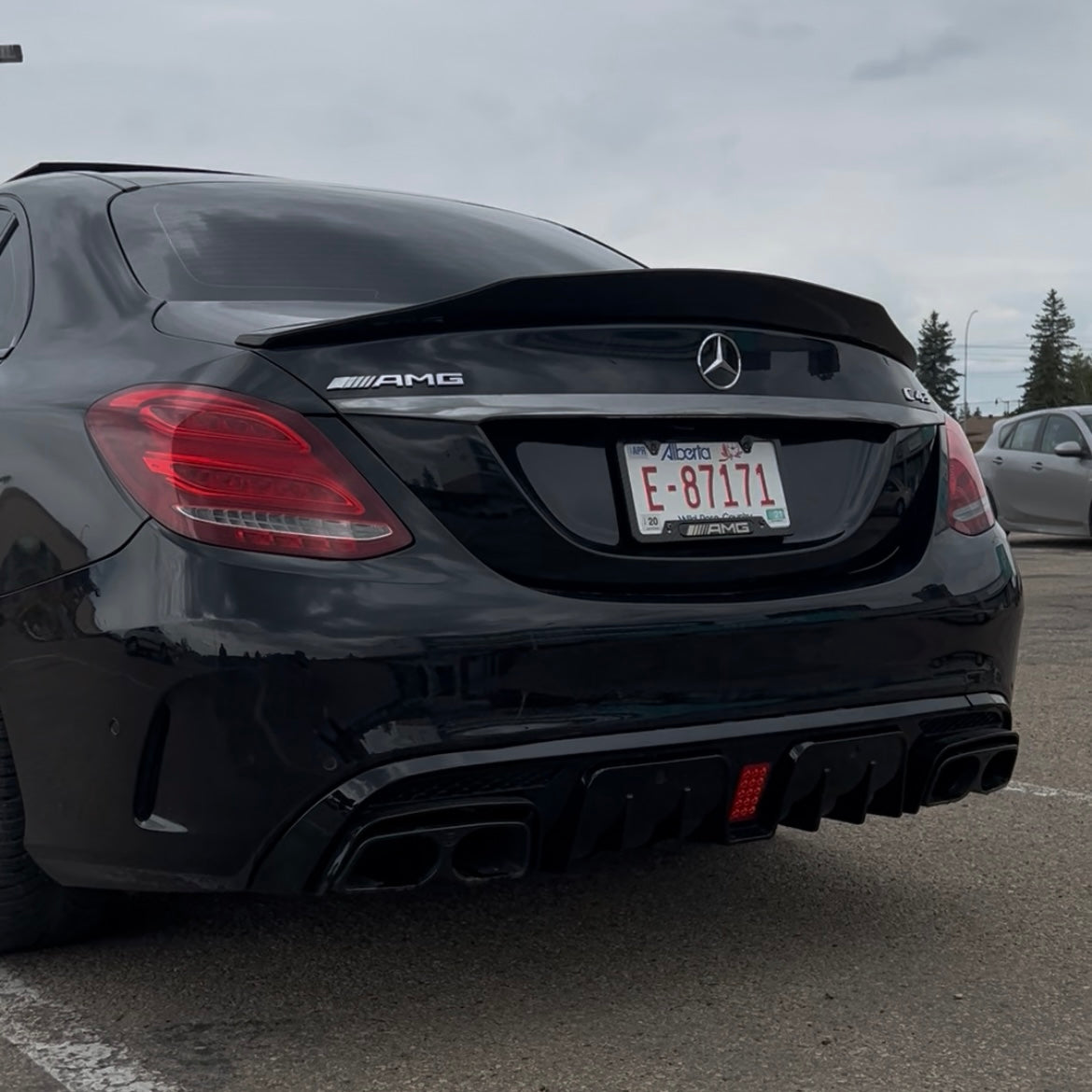 MERCEDES W205 C63 C CLASS CARBON FIBER PSM STYLE SPOILER