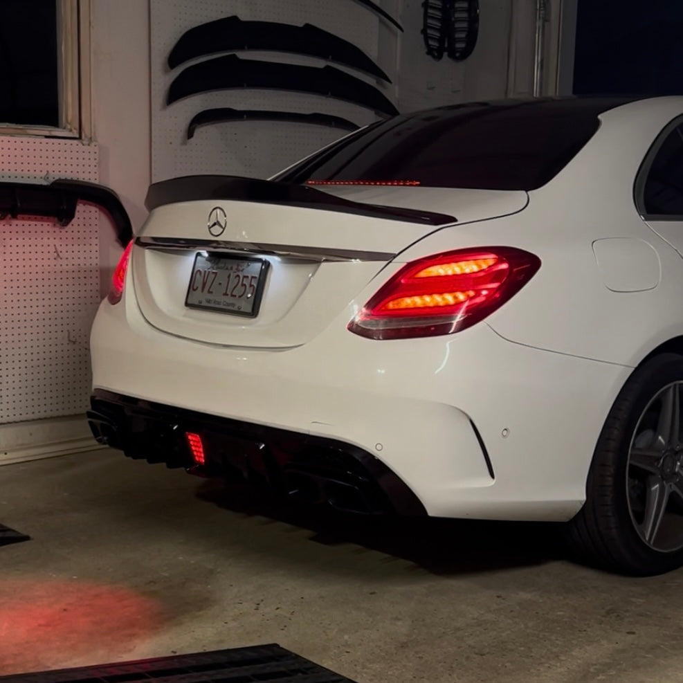 MERCEDES W205 C63 C CLASS CARBON FIBER PSM STYLE SPOILER