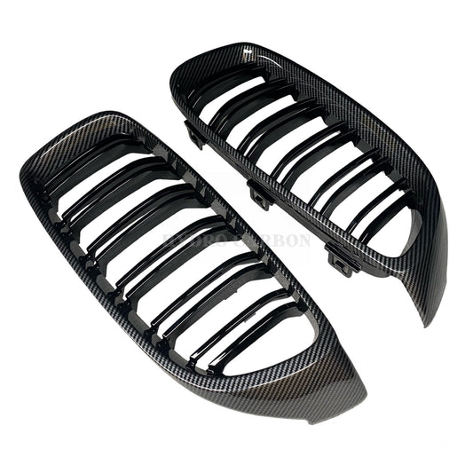 BMW F32 F33 F36 CARBON FIBER DOUBLE SLAT GRILLS