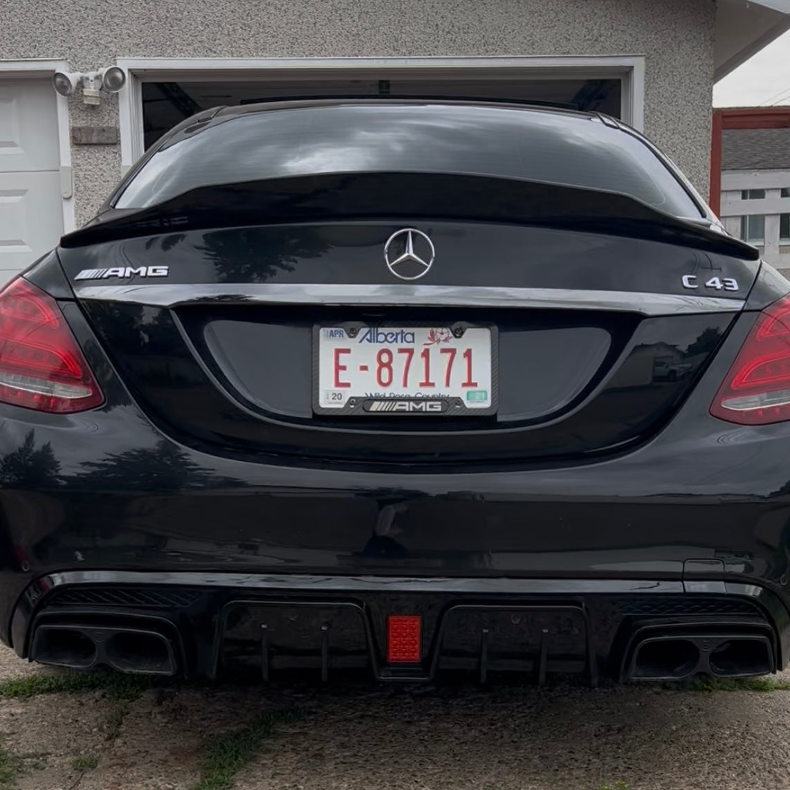 MERCEDES W205 C63 C CLASS CARBON FIBER PSM STYLE SPOILER