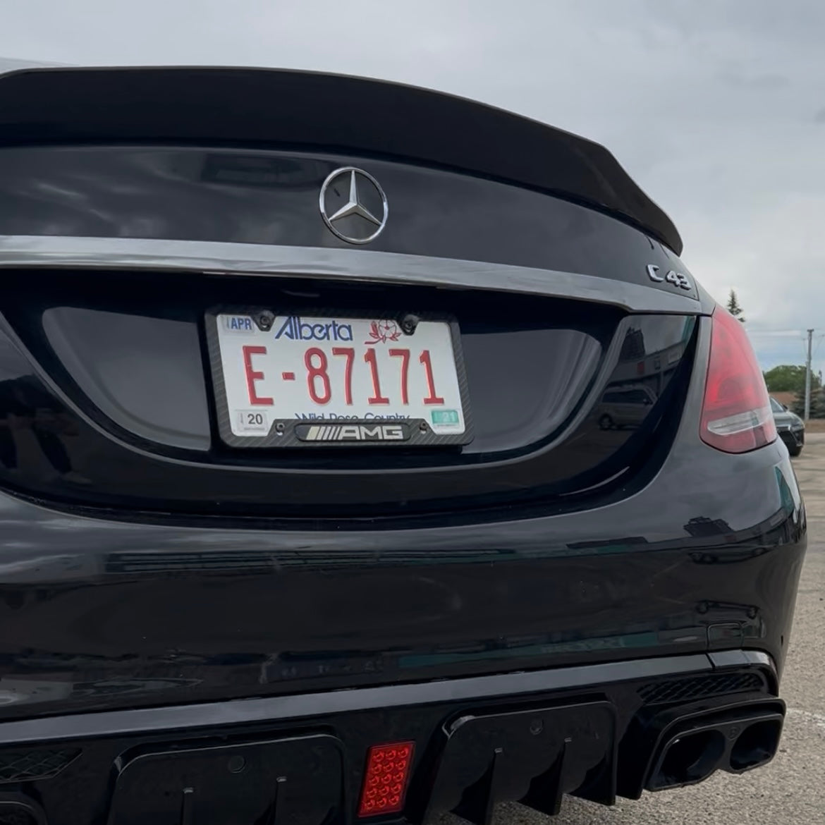 MERCEDES W205 C63 C CLASS CARBON FIBER PSM STYLE SPOILER