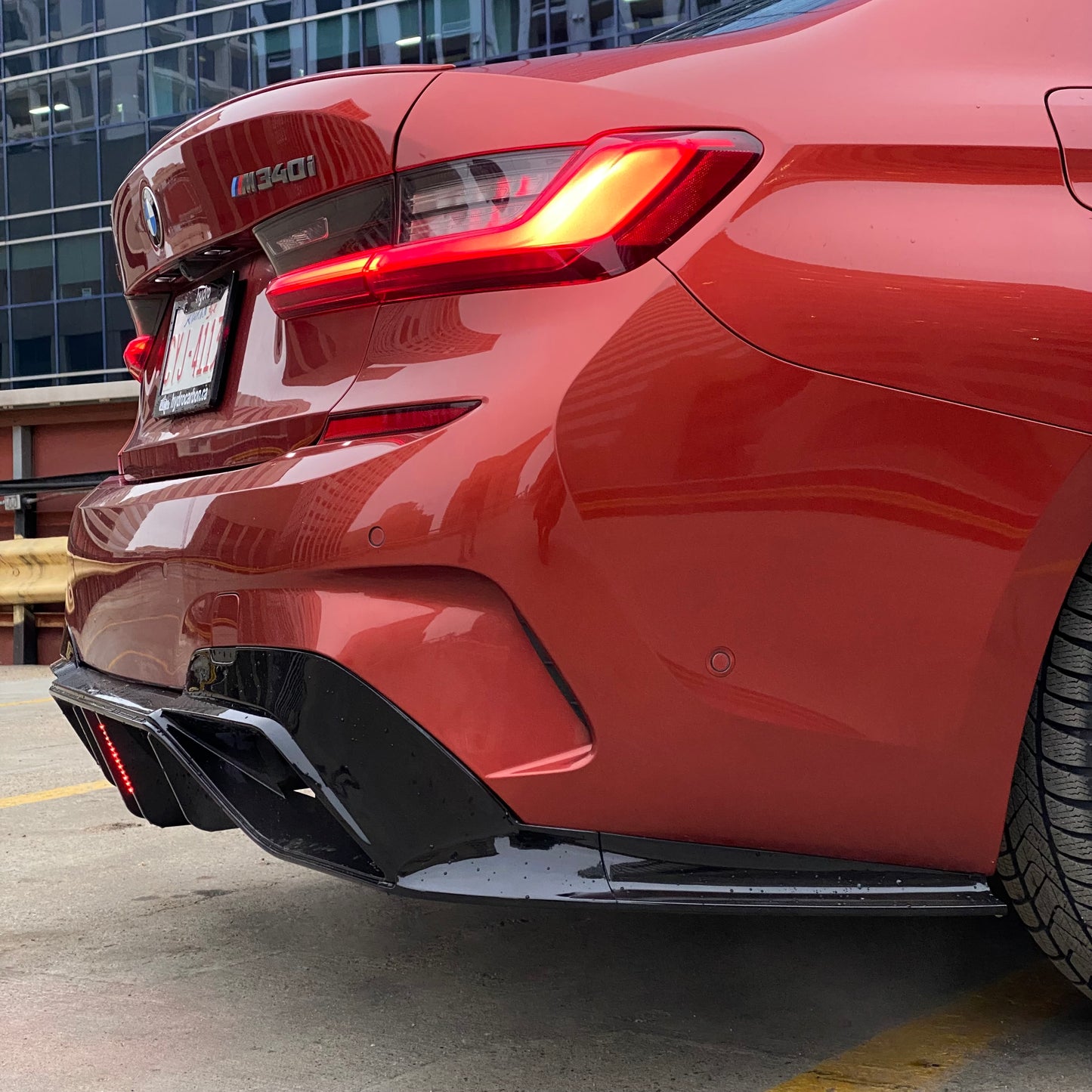 BMW 3 Series G20 Pre-LCI F1 Rear Diffuser with LED Brake Light