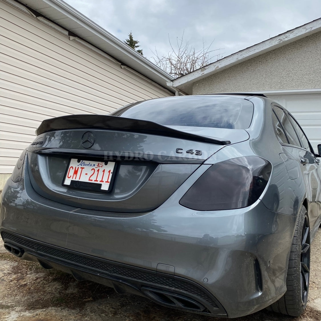 MERCEDES W205 C63 C CLASS CARBON FIBER PSM STYLE SPOILER