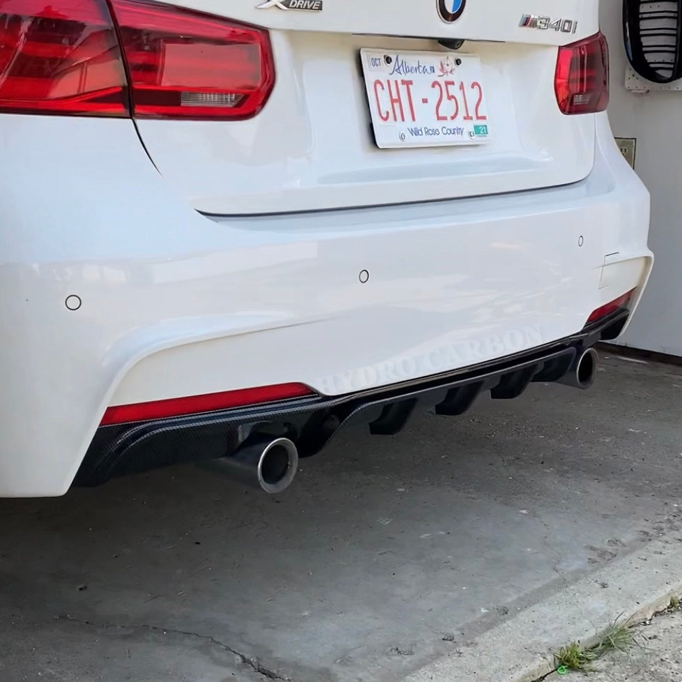 BMW 3 SERIES SEDAN F30 F31 M SPORT CARBON FIBER REAR DIFFUSER