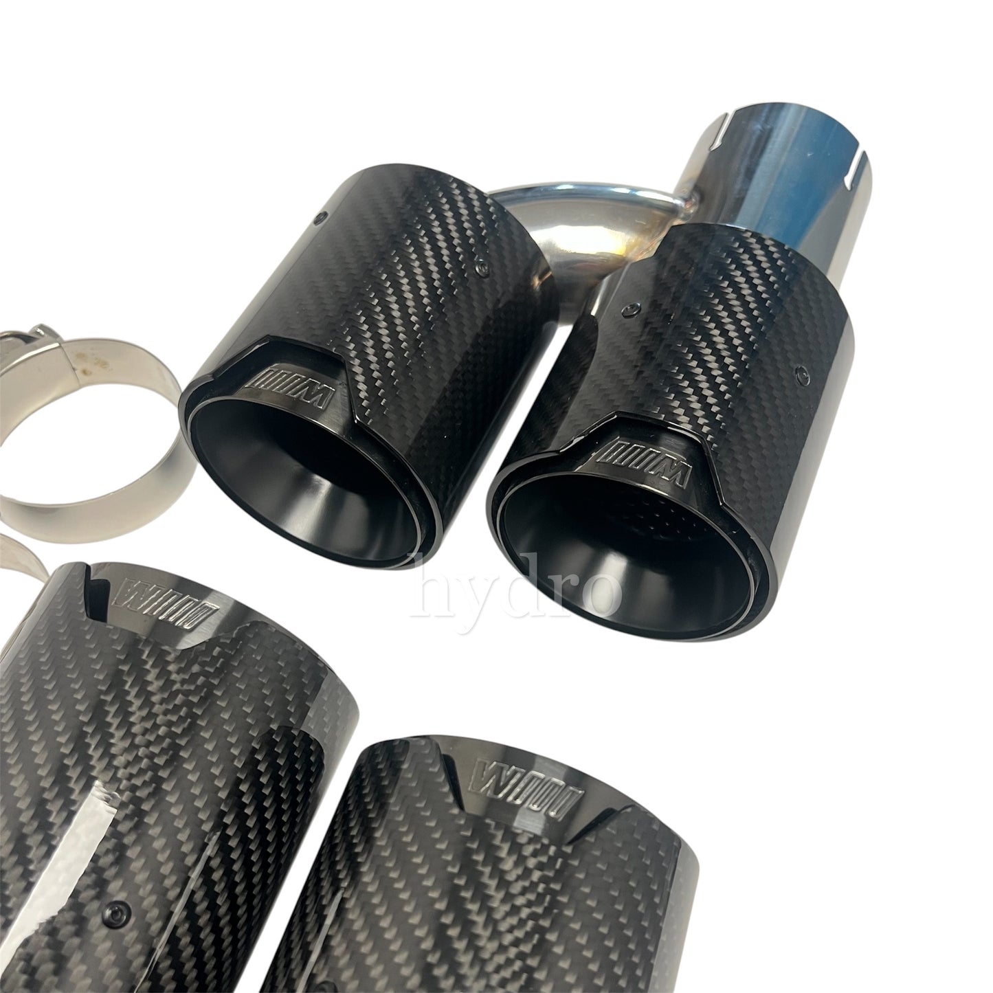 BMW 5 Series F10 dry carbon fiber quad exhaust tips